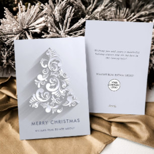 Tarjeta Festiva Saludo corporativo de 3D Ornament Christmas Tree