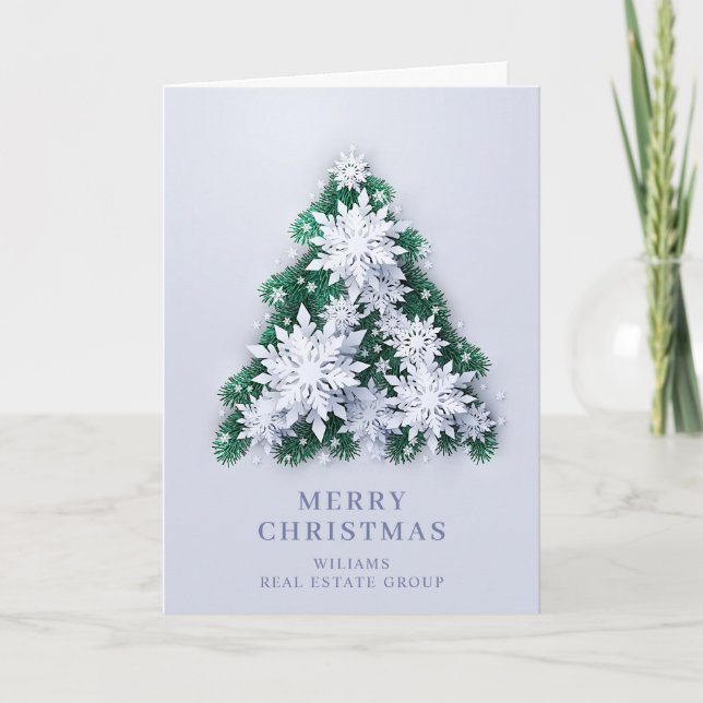 Tarjeta Festiva Saludo corporativo de los Navidades modernos de co (Anverso)