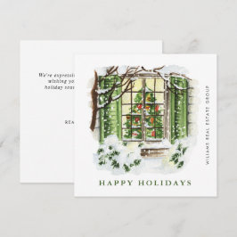 Tarjeta Festiva Saludo corporativo de Navidades de la casa de camp