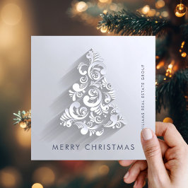 Tarjeta Festiva Saludo corporativo de Ornament Christmas Tree