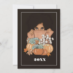 Tarjeta Festiva Saludo de Acción de Gracias de Otoño - Caída