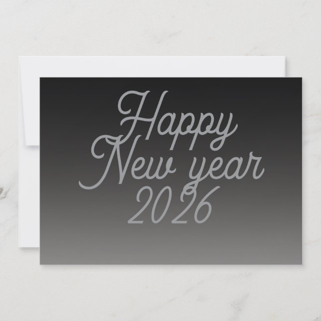 Tarjeta Festiva Saludo de año nuevo tranquilo (Anverso)