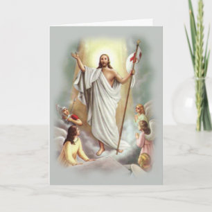 Tarjeta Festiva Saludo de domingo de la resurrección de Pascua