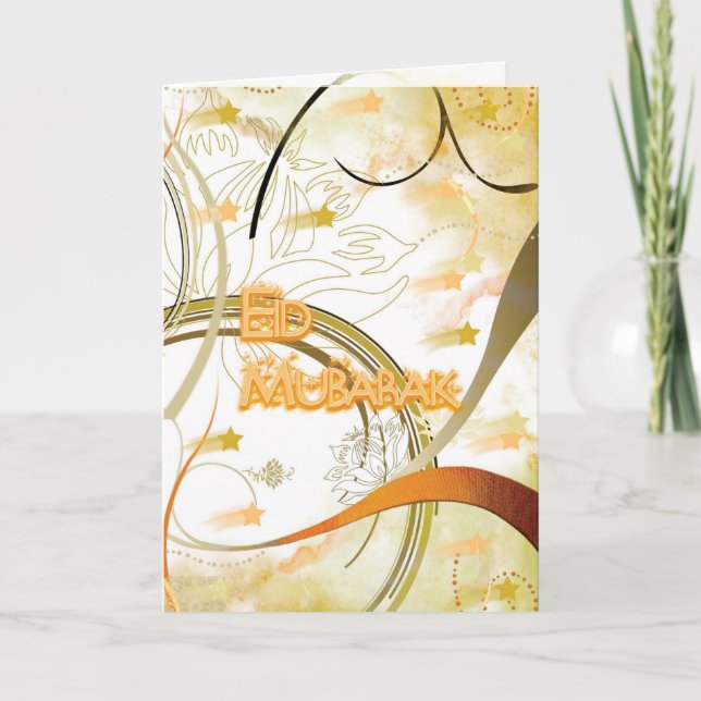 Tarjeta Festiva Saludo de Eid (Anverso)