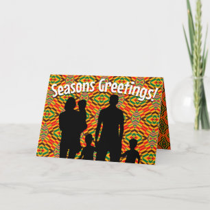 Tarjeta Festiva Saludo de feriado afrocéntrico del personalizable