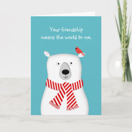 Tarjeta Festiva Saludo de feriado de Navidades de amistad