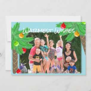 Tarjeta Festiva Saludo de feriado tropical de Jolly Palm Trees