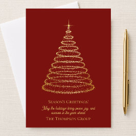 Tarjeta Festiva Saludo de Festividad Corporativa Profesional de Or