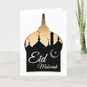 Tarjeta Festiva Saludo de foto familiar de Eid Mubarak