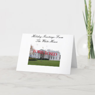 Tarjeta Festiva Saludo de la estación de la Casa Blanca excluido