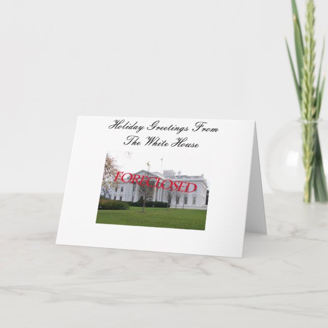 Tarjeta Festiva Saludo de la estación de la Casa Blanca excluido (Anverso)