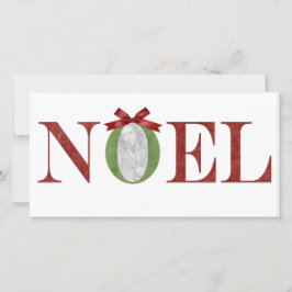 Tarjeta Festiva Saludo de la foto de Noel