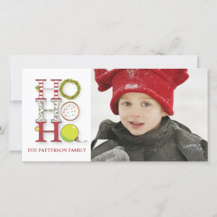 Tarjeta Festiva Saludo de los Navidades de feriado de HO HO HO