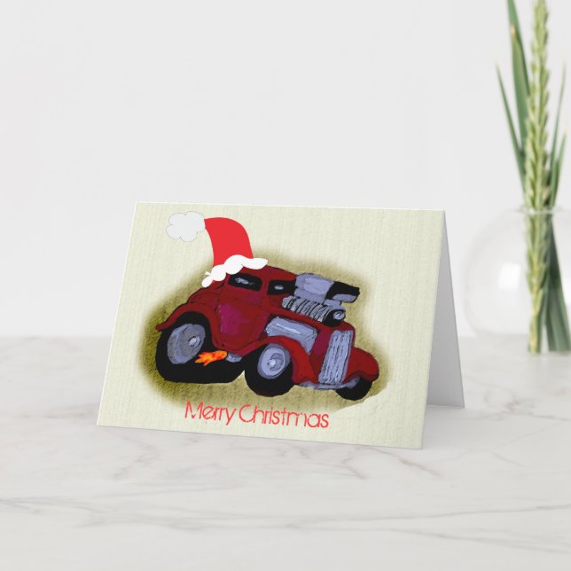 Tarjeta Festiva Saludo de los Navidades de la caricatura de Willy (Anverso)