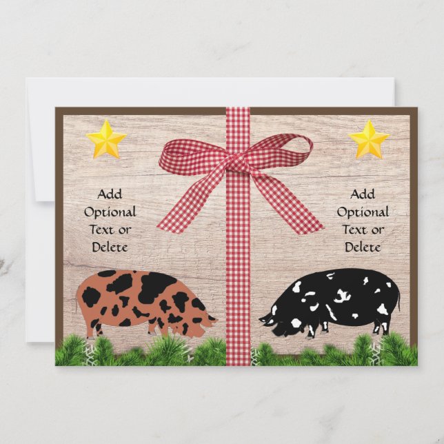 Tarjeta Festiva Saludo de los Navidades rusos de Kunekune (Anverso)