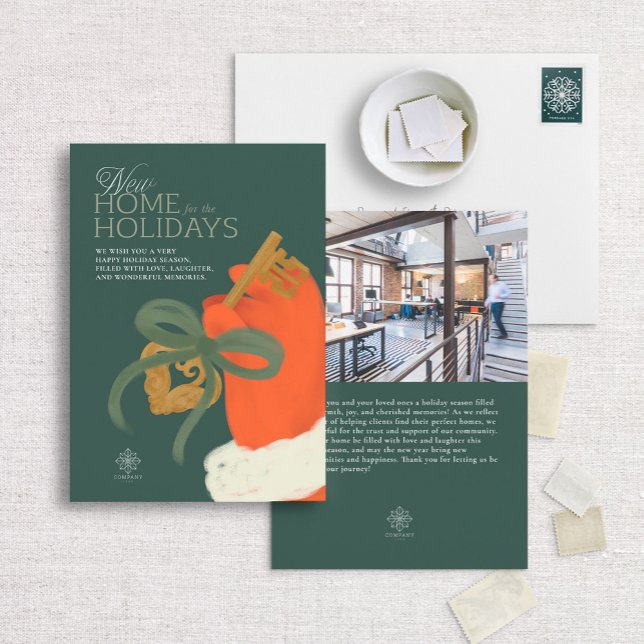 Tarjeta Festiva Saludo de los nuevos Navidades del hogar de Santa  (Subido por el creador)