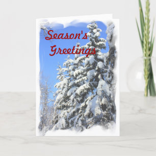 Tarjeta Festiva Saludo de Navidades canadienses