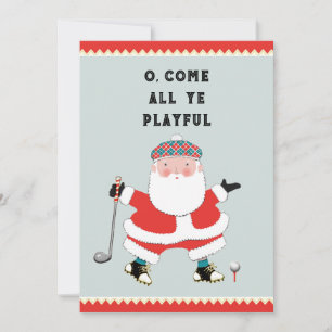 Tarjeta Festiva Saludo de Navidades de golf