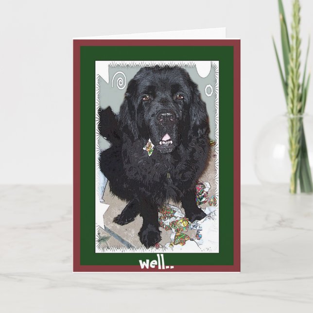 Tarjeta Festiva Saludo de navidades~Definir traviesa (Anverso)