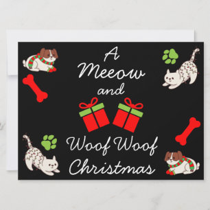 Tarjeta Festiva Saludo de Navidades estacionales de animales de co