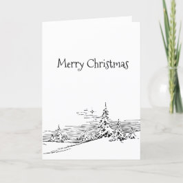 Tarjeta Festiva Saludo de Navidades Minimalistas personalizados