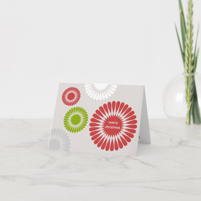 Tarjeta Festiva Saludo de negocios de feriado para Navidades rojos (Anverso)