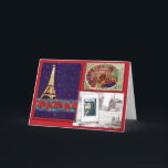 TARJETA FESTIVA SALUDO DE NOEL NOTRE DAME DE JOYEUX<br><div class="desc">postal de París,  del navidad francés del tema que saluda,  de mis ramblings de París con las vistas de París y de los paisajes dibujados mano meticulosa por el judithchengart</div>