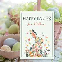 Saludo de Pascua de Conejo Vintage