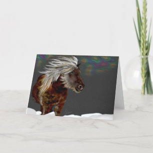 Tarjeta Festiva Saludo de Pony islandés