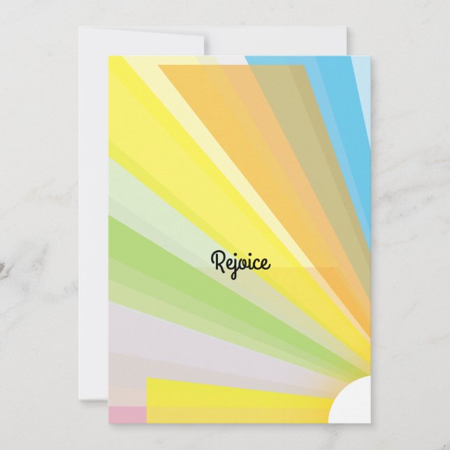 Tarjeta Festiva Saludo de resurrección de sonrisa de Pascua (Anverso)