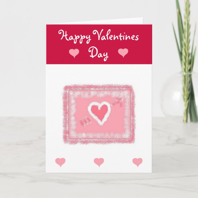 Tarjeta Festiva Saludo de San Valentín (Anverso)