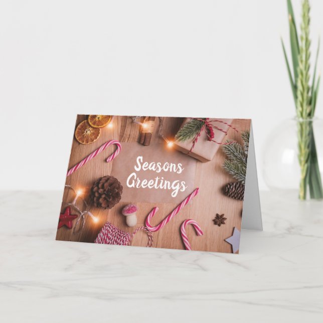 TARJETA FESTIVA *SALUDO DE TEMPORADA* PARA CUALQUIERA ESTE AÑO! DÍ (Anverso)