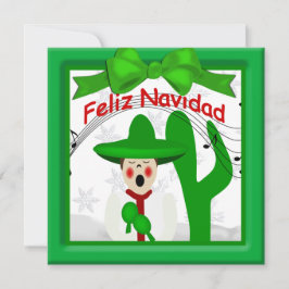 Tarjeta Festiva Saludo de un carolero mexicano navidades