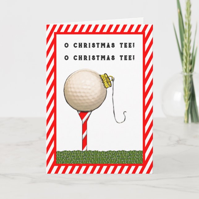 Tarjeta Festiva Saludo de vacaciones de golf (Anverso)
