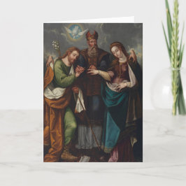 Tarjeta Festiva Saludo del Boda de Matrimonio Tradicional Católico