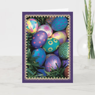 Tarjeta Festiva Saludo del día de fiesta del huevo de Pascua