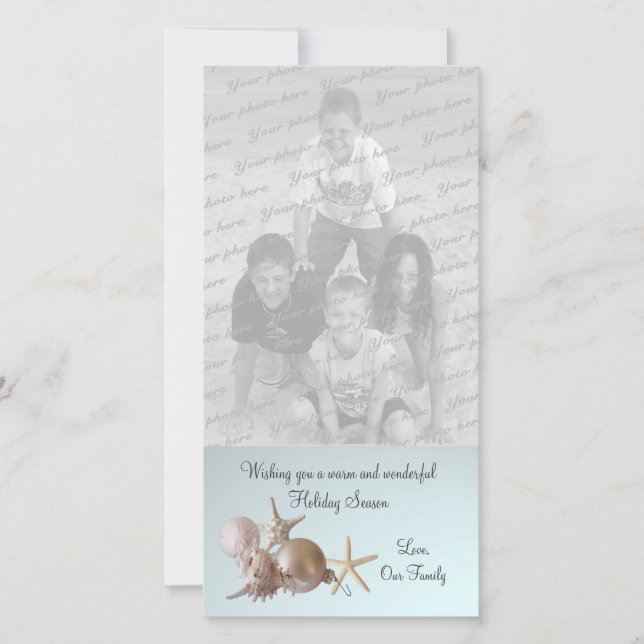 Tarjeta Festiva Saludo del día de fiesta del Seashell (Anverso)