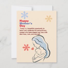 Tarjeta Festiva Saludo del Día de la Madre