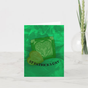 Tarjeta Festiva Saludo del día de San Patricio. Felicidades. Salud