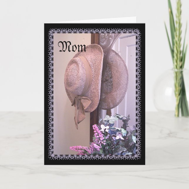 Tarjeta Festiva Saludo del gorra de Pascua (Anverso)