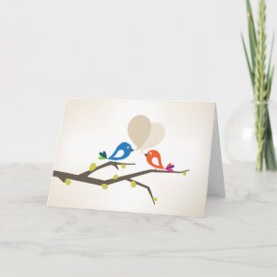 Tarjeta Festiva Saludo del pío del amor