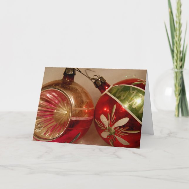 Tarjeta Festiva Saludo del vintage (Anverso)