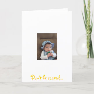 Tarjeta Festiva Saludo divertido de Pascua del bebé