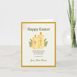 Tarjeta Festiva Saludo Feliz de Pascua Personalizado