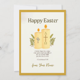 Tarjeta Festiva Saludo Feliz de Pascua Personalizado