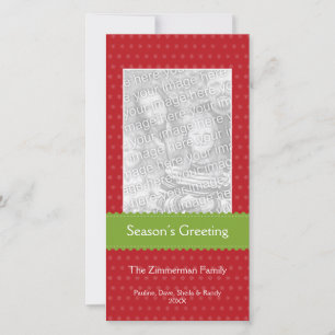 Tarjeta Festiva Saludo festivo de Navidades personalizados rojos d