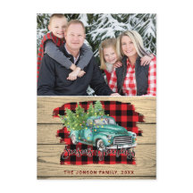 Saludo fotográfico de camionetas de Navidades clás