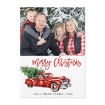 Saludo fotográfico de camionetas de Navidades clás