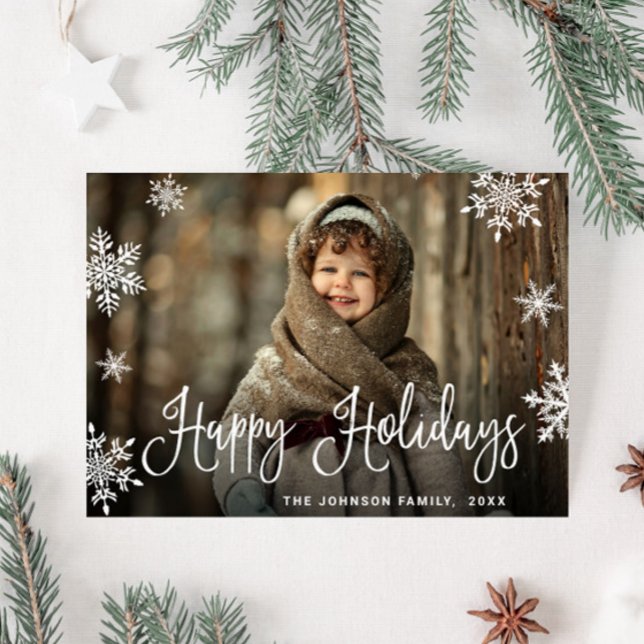 Tarjeta Festiva Saludo fotográfico de Navidades modernos (Subido por el creador)