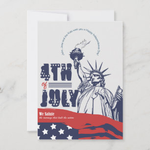 Tarjeta Festiva Saludo icónico a la libertad, 4 de julio